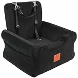 GL GLENSLAVE Hunde-Autositze für kleine bis mittelgroße Hunde, Erhöhter Hunde-Booster-Sitz mit Memory-Schaum, Abnehmbarer & waschbarer Autositz für Haustiere (Black)