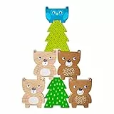 HABA 306705 - Stapelspielzeug Waldfreunde, Steck - & Stapelspiel ab 2 Jahren, Made in Germany