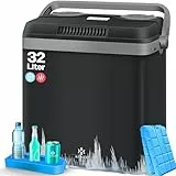 KESSER® Kühlbox Thermobox 32Liter | Thermo-Elektrische Kühlbox | KÜHLT und WÄRMT | 12 & 230V | Thermobox für Auto, Boot & Camping | Mini-Kühlschrank mit ECO & MAX Modus | inkl. Kühlakku