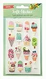 Folia 19301 - Soft-Sticker Tropical, Hochwertige Schaumstoff-Sticker Mit Heißfolienveredelung, 28 Sortiert, Ideal Zum Verzieren Von Grußkarten, Bastelarbeiten Und Scrapbooking