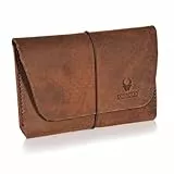 DONBOLSO Reisepasshülle Miami Leder Reiseorganizer Etui Reisepass Mappe Reisepassetui Passport Hülle Herren Organizer Damen (braun-braun)