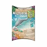 PLAYMOBIL WILTOPIA 71068 Junger Delfin aus nachhaltigem Material inklusive vielen Zubehör und Tier-Sammelkarte mit QR-Code und spannenden Audio-Content, ab 4 Jahren