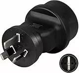 Hama Reiseadapter Australien China Typ I (Adapter für Argentinien, Neuseeland, Papua-Neuguinea, Uruguay) Reisestecker schwarz