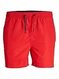 JACK & JONES PLUS Men's JPSTFIJI JJSWIM SOLID SN PS Badeshorts, Chinese Red, 44