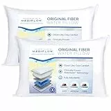 Mediflow Originalfaser Faser Wasserkissen, Polyester, weiß, 2 Count (Pack of 1)