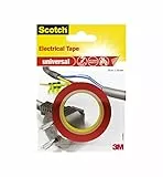 ScotchBlue 4401RED Isolierband universal, 15 mm x 10 m, 1 Stück, Rot