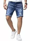 Meilicloth Jeans Shorts Kurze Herren Shorts Sommer Denim Western Casual Navy blau 3XL