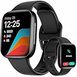 Smartwatch Herren Danem, 1.85″ AMOLED-Display Smartwatch mit Telefonfunktion/KI-Aassistent, Fitness Tracker Schlafmonitor, 200+ Sportmodi IP68 Wasserdicht Fitnessuhr Kompatibel für iOS/Samsung/Android