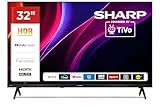 SHARP 32HE2345E – TiVo TV, 32' HD, Rahmenlos, 60 Hz, HDR10, 2x8 W Sound, 3X HDMI, 2X USB, Farbe: Schwarz