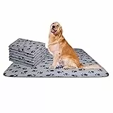 Nobleza - 6 x Hundedecke Weiche Fleecedecke Waschbare Deck für Haustier Hunde Katzen Welpen Weiche Warme Matte, Grau, 120 * 100 cm