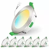ALUSSO LIGHTING LED Einbaustrahler 12V,3CCT 3000K 4000K 6500K 4W 360LM Einbauleuchten 29mm Einbautiefe, IP44 Spritzwasser Geschützt Deckenspots für Badezimmer, 6er Set