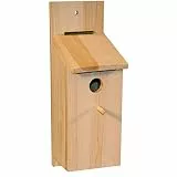 Kerbl Pet Nistkasten Selbstbauset, Vogelhaus, 36x12x14cm, Holz Natur, Meisen, Feldsperlinge, Einflugloch 32mm, aufklappbarer Deckel