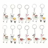 Amosfun 12Pcs Alpaka Keychain für Alpaka-Thema-Partei Bevorzugt Schulkarnevalsbelohnungs-Parteibeutel-Geschenkfüller