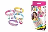 Simba Fashion Flash Slide-Charm Armband – DIY Schmuckset mit 4 Armbändern & über 50 Charms zum Aufstecken, kreatives Armband Bastelset für Kinder ab 5 Jahren