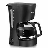 EMERIO Filter Kaffeemaschine klein | 0.6L Glaskanne für bis zu 5 Tassen frischen Kaffee | herausnehmbarer Permanent-Filter | Anti-Tropf-Funktion | 40 Min. Auto-Off | 600 Watt | CME-116801