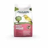 Donath Bio Balkon Müsli -schalenfrei für einen sauberen Balkon - die feine Bio Mischung mit energiereichen Erdnüssen - Ganzjahres Wildvogelfutter - aus unserer Manufaktur in Süddeutschland - 2Kg