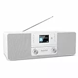 TechniSat DIGITRADIO 370 CD BT - Stereo Digitalradio (DAB+, UKW, CD-Player, Bluetooth, Farbdisplay, USB, AUX, Kopfhöreranschluss, Kompaktanlage, Wecker, 10 Watt, Fernbedienung) weiß