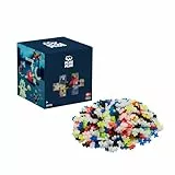 Plus-Plus 3974 Geniales Konstruktionsspielzeug, Farbmix Glow, Kreativ-Bausteine, nachtleuchtendes Bausteinset, 600 Teile, Nachtleuchtend