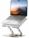 Lamicall Laptop Ständer, Verstellbarer Laptopständer - [360° Drehbar] Faltbarer Alu Notebook Ständer für Schreibtisch, Universale Ergonomische Laptop Stand Halterung für MacBook Pro Air Neo, 10-17,3'