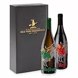 Hex vom Dasenstein Hexenflasche Geschenk-Set - Weißwein Cuvée & Spätburgunder Rotwein in der Geschenkbox, fruchtige Eleganz & samtiger Genuss, Qualitätsweine aus der Ortenau (2 x 0,75l)