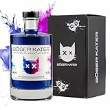BÖSER KATER Magic Two Faced Gin | Farbwechsel-Effekt von Blau zu Violett durch Tonic Water | Das perfekte Geschenk in hochwertiger Geschenkbox | Handgemacht & perfektionierter Geschmack 0,5l 40% Vol.
