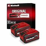 Original Einhell Akku PXC-Twinpack 18V 5-8 Ah Multi-Ah Power X-Change Plus (18V, für alle PXC-Geräte, Ladezustandsanzeige, Batteriemanagementsystem, 2X 5-8 Ah Multi-Ah Akkus, ohne Ladegerät)
