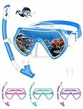 Schnorchelset Kinder Taucherbrille Dry Schnorchel Schnorcheln Set （Blau）…