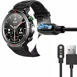 Kompatibel mit IFMDA Smart Watch 3,7 cm Ladegerät, Blueshaweu 2-poliges magnetisches USB-Ersatzladegerät, kompatibel mit IFMDA Smartwatch 3,7 cm S100 (schwarz)