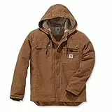Carhartt, Herren, Lockere Arbeitsjacke aus ausgewaschenem Segelleinen mit Sherpa-Futter, Carhartt® Braun, M