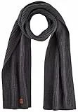 camel active Herren Schal aus einem Baumwoll-Kaschmir-Mix Asphalt, menswear-OS