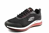 Skechers Herren Skech-air Element 2.0 Lomarc Sneaker, Black Mesh Red Synthetic Trim, 44 EU