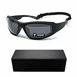 TERAISE Motorrad-Reitbrille-Sicherheits-Ski-Schutzbrillen justierbare UV400 schützende windundurchlässige staubdichte Anti-Nebel-Sonnenbrille für verschiedene Sportarten im Freien(Black)