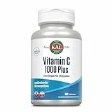 KAL Vitamin C 1000+ SR | 1000mg | 100 Tabletten | vegan | glutenfrei | ohne Gentechnik | laborgeprüft | Nahrungsergänzungsmittel mit VitaminC & Bioflavonoiden | Zellschutz | Stoffwechselprozesse