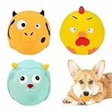 PORUPAEL 3 Pack Quietschendes Spielzeug für Hunde, Quietschen Latex Hundespielzeug, Soft Latex Sound Toys mit Quietschspielzeug interaktives Abrufspiel Interaktives Spiel für kleine Hunde