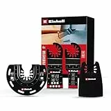 Original Einhell 4-tlg. Multitool-Set (BIM-Tauchsägeblatt, BIM-Halbrund-Sägeblatt, CrV-Tauchsägeblatt und flexibler Schaber mit Open Back Quick Change Aufnahme für gängige Multitools)