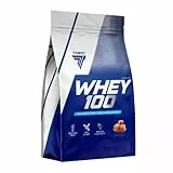 Trec Nutrition - WHEY 100 900g SALTED CARAMEL - Hervorragende Löslichkeit, Muskelwachstum, Volles Aminosäureprofil, Perfekt für Intensives Training