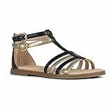 Geox Madchen J Sandal Karly Girl Sandalen,BLACK/PLATINUM,35 EU