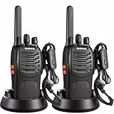 Baofeng Walkie Talkies PMR446 Funkgeräte Zwei-Wege-Radio Professionelle Große Reichweite 16 Kanäle VOX Wiederaufladbares Walkie Talkie BF-88X, Inklusive Ohrhörer, Akku und Ladegerät(2 Stück)