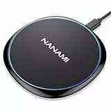 NANAMI Wireless Charger Pad,10W Induktive Ladestation für Samsung Galaxy S26 S25 S24 S23 S22 S21 Note 20, Schnelles kabelloses Ladegerät Ladepad für iPhone 17 16 15 14 13 12 XS Max XR X 8 Plus AirPods