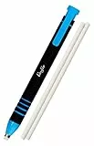 Läufer 69545 Radierstift blau, inkl. 2 Ersatzradierer, nachfüllbarer Radiergummi, sehr präzise, Blisterkarte enthält 1 Radierstift und 2 Ersatzradierer