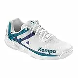 Kempa Wing 2.0 Damen-Handballschuhe Handball-Schuhe, weiß/Cyan/Purple, 39.5 EU