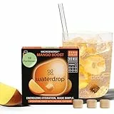 waterdrop® Microenergy MANGO, Energy Drink Pulver, 12 Würfel Getränkepulver, MANGO Geschmack, Zuckerfrei & Kalorienarm, Mit 90 mg Natürlichem Koffein, Vitamin C & B – Flavour Drops