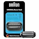 Braun Series 5 Elektrorasierer Scherkopf, ORIGINAL Ersatzscherteil vom Hersteller passend für Braun Herren Rasierer Series 5 und 6 (Modelle ab 2020), 53B, schwarz, 1er Pack