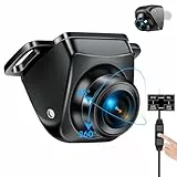 Rückfahrkamera【3 Montagemethoden】 360° Drehbar Rückfahrkamera Auto Unterstützt AHD 1080P/720P/NTSC/PAL Modi Frontkamera/Rückfahrkameras mit Nachtsicht Universal DC 12V-24V für Wohnwagen SUV Wohnmobil