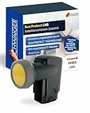 SCHWAIGER Quad LNB digital Sun Protect I Low Noise Blockconverter für 4 Teilnehmer I extrem wetterfest & geeignet für Multifeedanlagen I SAT-Zubehör für störungsfreien Empfang I anthrazit