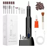 CNMTCCO Nagelfräser Kabellos 18000 U/Min, 12 in 1 Elektrische Nagelfeile für Gelnägel & Acryl, Professionelles Maniküre Set Elektrisch mit LCD Display, Wiederaufladbar Nail Drill für Zuhause & Salon