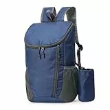flintronic Ultraleicht Faltbar Klein Rucksack, 15L Leicht Wanderrucksack, Unisex Tagesrucksack Outdoor, Wasserdichter Wanderrucksack für Camping Wandern Reisen Sport Klettern Radfahren (Blau)
