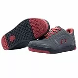 O'NEAL Pinned Flat Pedal Mountainbike Schuhe I MTB Downhill Freeride | Hoher Grip, perfekte Passform I MTB Schuhe Herren & Damen mit verstärkter Zehenkappe | Grau Rot | 47