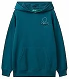 United Colors of Benetton Kinder und Jugendliche Maglia C/CAPP. M/L 3j68c204v Kapuzenpullover, blau, 130 cm