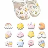 JOOTUEPO 12 Stück Schuh Charms für Clogs, Crocs Anstecker, Schuhschmuck, Shoe Schuhanstecker, für Crocs Anstecker Glitzer, Schuhanhänger, für Charms Glitzer, PVC Shoe Charm für Mädchen Frauen Kinder